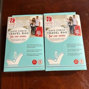 Brand new 2 car seat gate check travel bags